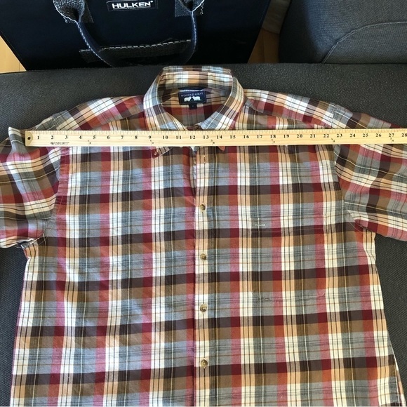 Woods & Gray earthy brown plaid button down shirt XL - Picture 7 of 8